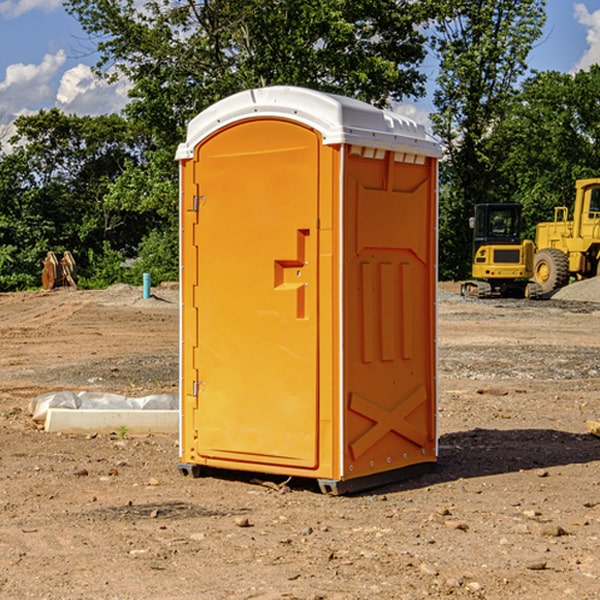 how often are the portable toilets cleaned and serviced during a rental period in Ailey